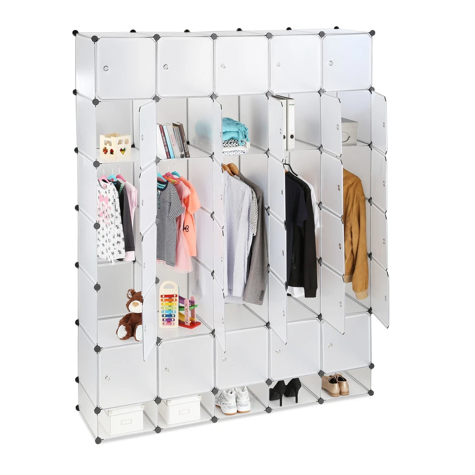 Xxl Wardrobe Plug In Cupboard Plastic Shelf Laundry Storage 25 Compartments - Image 1 of 1