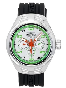 Invicta Racing Analog Silicone Strap Silver Dial Quartz 47726 Mens Watch - Picture 1 of 4