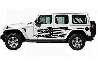 The American Flag Graphics Car Sticker For Jeep Wrangler Side Door Vinyl Decals - Изображение 1 из 4