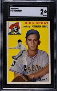 1954 Topps Dick Groat #43 SGC 2 Pittsburgh Pirates Rookie Shortstop - Picture 1 of 2