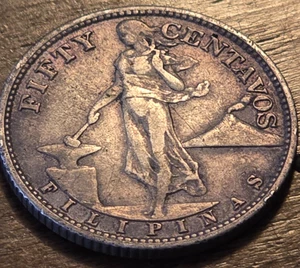 1944 - USA Philippinen 50 Centavos WW2 Münze - SCHÖN! - Bild 1 von 2