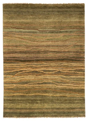 Alfombra tradicional de lana oriental anudada a mano de 5'1" x 7'0" Foto 1 de 4