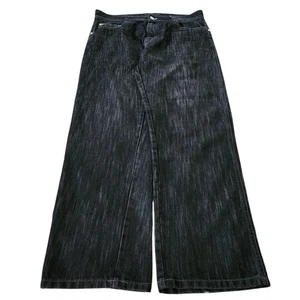 Vintage Southpole Jeans Mens 36x31 Black Baggy Wide Leg Brown Tab Skater Y2K - Picture 1 of 8