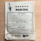 Ancienne Publicité Bougies Pour Motorisation, Marchal, Tract Tarif en Mai 1961