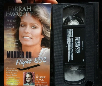 Murder On Flight 502 📼 VHS Original Hugh O'Brien, Farrah Fawcett, Sonny Bono - Image 1 of 3