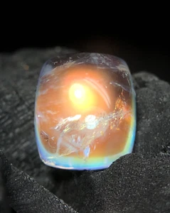 Natural Madagascar Moonstone Cabochon, Rainbow Fire Loose Moonstone Cushion - Picture 1 of 8