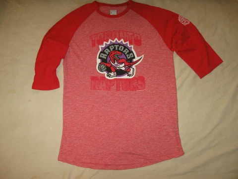 Toronto Raptors Raglan Shirt Hardwood Classics Men's Medium NBA Basketball TOR Cover