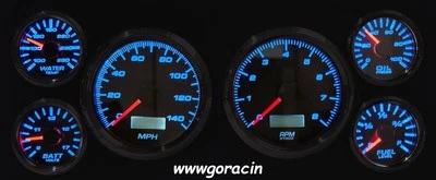 Nuevo juego de calibre blanco Performance II vintage de EE. UU. para Ford Mustang 87-93, GT, LX, 5. Foto 1 de 3
