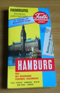 Rarität! Falk Stadtplan Hamburg, Falkfaltung, 1987, mit Straßenverzeichnis - Bild 1 von 5