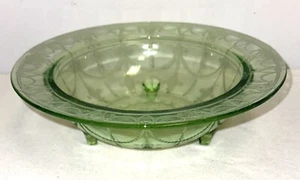 Hocking CAMEO/BALLERINA GREEN 11” - 3 LEGGED CONSOLE BOWL - Picture 1 of 2