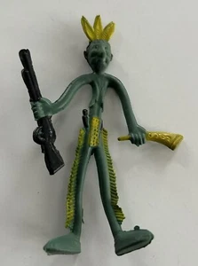Vintage Bendy Bendable 5" Native American Indian Toy Figure With Weapon - Picture 1 of 2