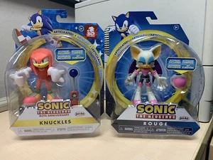 Sonic 30th Anniversary 4 In Action Figure KNUCKLES & ROUGE Set of 2 NEW FIGURES! - Picture 1 of 4