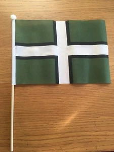 DEVON Pack of 12 medium Hand Flags 9" x 6" 22cm x 15cm FLAG - Picture 1 of 1