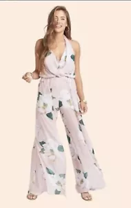 Show Me Your Mumu Delano Jumpsuit Southern Magnolia Size L Romantic Sheer Flowy - Picture 1 of 16
