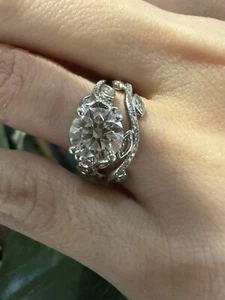 De Beers Adonis Diamond Round Engagement Ring Platinum 1.6ct Center Stone. CERT - Picture 1 of 12