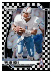 2024 Prizm Black White Checkerboard 298 Warren Moon Houston Oilers - Picture 1 of 2