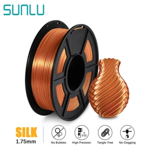 Sunlu PLA+ SILK 3D Drucker Filament PLA+ 1.75mm 1kg/rolle Rotes Kupfer +/-0.02mm - Bild 1 von 12