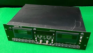 TASCAM 302 Dual Cassette Tape Player Recorder Auto Reverse PB / REC Black - Picture 1 of 9