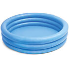 Planschbecken, 3-Ring Kinderpool in blau mit Reparaturflicken, 147x33cm