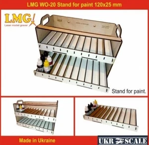 Double paint storage stand 80x25-35 mm (Plywood Unassembled) LMG WO-20 - Picture 1 of 7