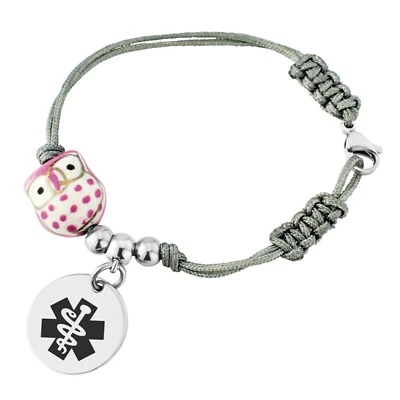 Medizinisches Armband Damen Personalisierter Diabetes Epilepsie Fukuro - Bild 1 von 4