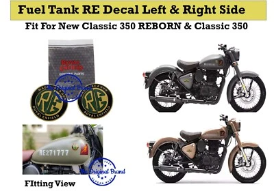 Royal Enfield "RE Decals Fit For All New Classic 350 REBORN & Classic 350 - Изображение 1 из 4