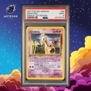 Carte Pokemon Girafarig 58/111 PSA 9 Édition 1 Neo Genesis Wizards Français - Picture 1 of 2