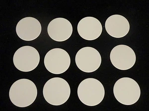 LOT OF TWELVE (12) ALUMINA THIN DISK SUBSTRATE 25 mm DIA.X 0.65 mm THICK No.: 48 - Picture 1 of 7