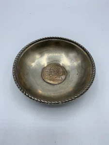 Silber Schale Mond Krone Sterling Silber ML mit Münze "Daimler Benz 1886-1961 - Bild 1 von 2