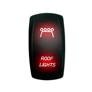 Illuminated Rocker Switch Roof Lights UTV RZR XP TURBO Maverick X3 YXZ1000R Red - Picture 1 of 9