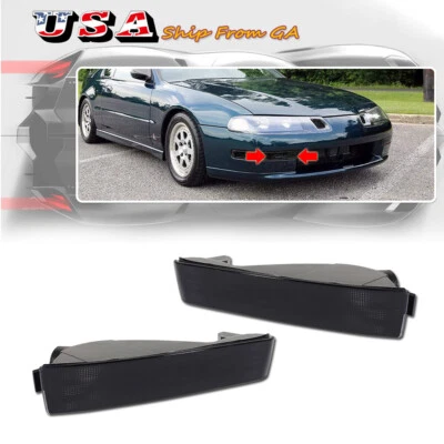 JDM Smoke Front Bumper Inner Turn Signal Light Lamps For 1992-1996 Honda Prelude - Image 1 of 4