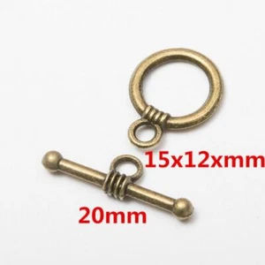 Toggle Clasp Findings End Clasps Connectors Hooks DIY Jewelry Making 10Set/Lot - Picture 1 of 20