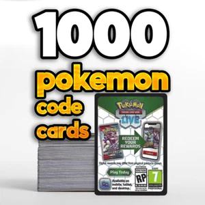 1000 Bulk Pokemon Online Code Cards  - PTCGO Pokemon Cards - Picture 1 of 2