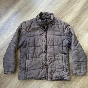 Matchstick Union Workwear Supplies Jacket Men Sz XL Brown Black Puffer - Picture 1 of 19