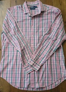 Polo Ralph Lauren Estate Sport Men's Shirt Plaid Long Sleeve Button Down Pink L - Picture 1 of 3