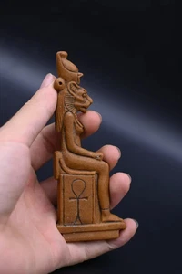 Seltenes altägyptisches antikes Amulett für Gott Sekhmet ägyptischer Pharaon v. Chr. - Bild 1 von 5