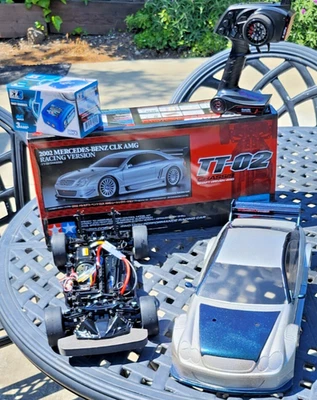 RC car, 1/10, Tamiya, 2002 Mercedes-Benz CLK AMG racing version...RTR - Image 1 of 4