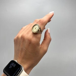 Orologio vintage anni 70 anello chaika placcato oro | 17 gioielli meccanico URSS | misura 7 - Foto 1 di 8