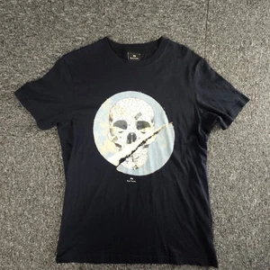 Paul Smith T Shirt Men Medium Black Skull Print - Picture 1 of 8