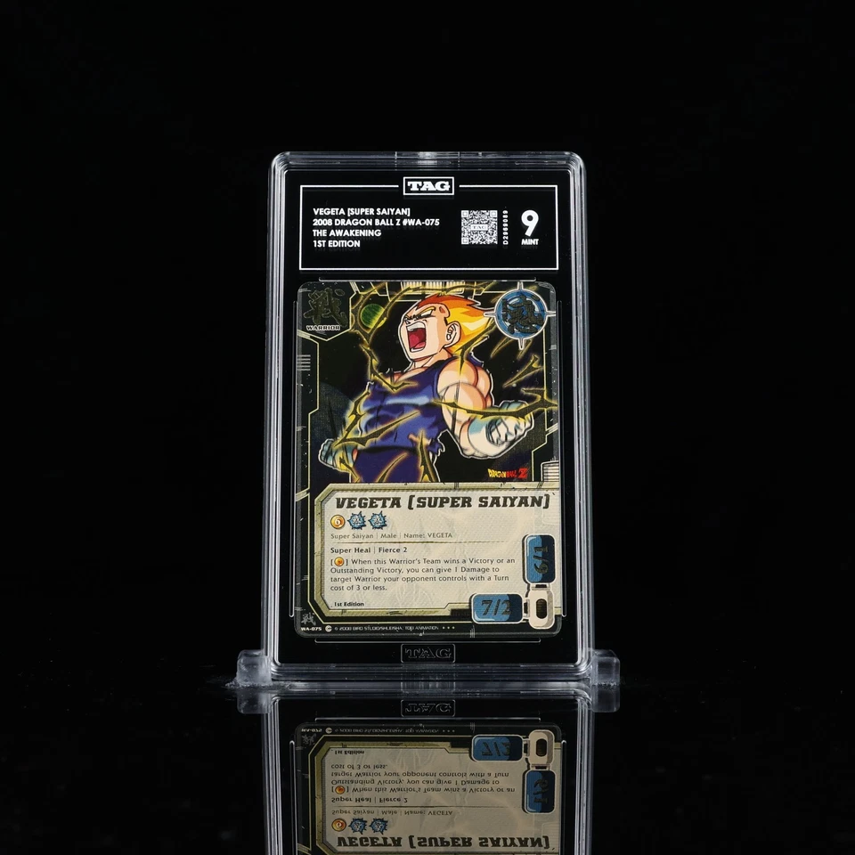 Dragon Ball Z CCG 2008 Vegeta [Super Saiyan] WA-075 SR 1st Edition TAG 9 - Image 1 of 2