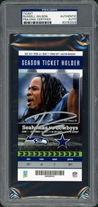 Russell Wilson Autographed Sept. 16th, 1st NFL Win Ticket Seahawks PSA/DNA #3 - Picture 1 of 2