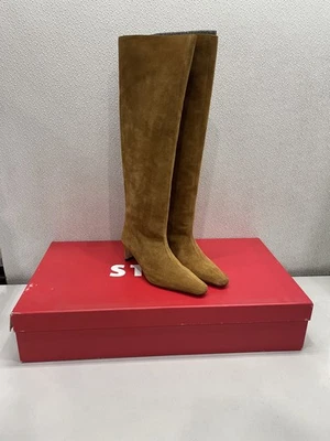 Botas hasta la rodilla Staud de gamuza Wally de eje ancho para mujer EE. UU. 7, tostadas Foto 1 de 4