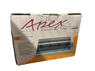 Vintage Epson Apex Action Printer T-750 9-Pin Wide Carriage Dot Matrix Printer - Image 1 of 4