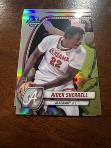2024-25 Bowman Chrome University AIDEN SHERRELL Refractor 1st Rookie #3 - Picture 1 of 2