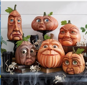 Deko Party Geschenk Wacky Pumpkin Face Simulation Requisiten Halloween Spaß - Bild 1 von 14