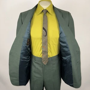 1960s Botany Suit Mens 42 Long Jacket 37 Pants Unhemmed Vintage Mohair MCM NOS - Picture 1 of 24