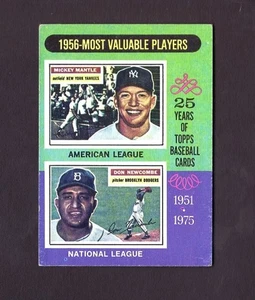 1975 Topps # 194 MVP 1955 Mickey Mantle Sehr guter Zustand Yankees G7G KOSTENLOSER VERSAND - Bild 1 von 2