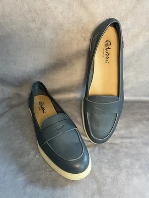 Gilardini Florence 女式蓝色皮革乐福鞋 9 码 — 第 1/4 张图片