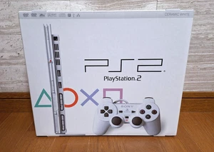 NUEVO Playstation 2 Cerámica Blanca SCPH-75000 CW Slim PS2 Japón *HERMOSA CAJA* - Imagen 1 de 5