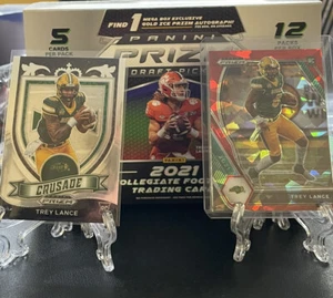 49ers Trey Lance RC 2021 Prizm Draft Picks Red Cracked Ice Prizm And Crusade - Bild 1 von 2